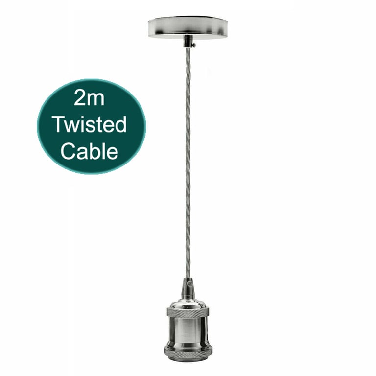 3 Core Ceiling Pendant Light Fitting with E27 Lamp Holder and Dimmable Functionality