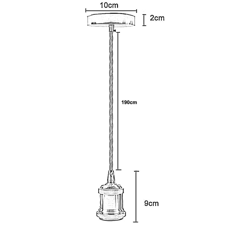 3 Core Ceiling Pendant Light Fitting with E27 Lamp Holder and Dimmable Functionality