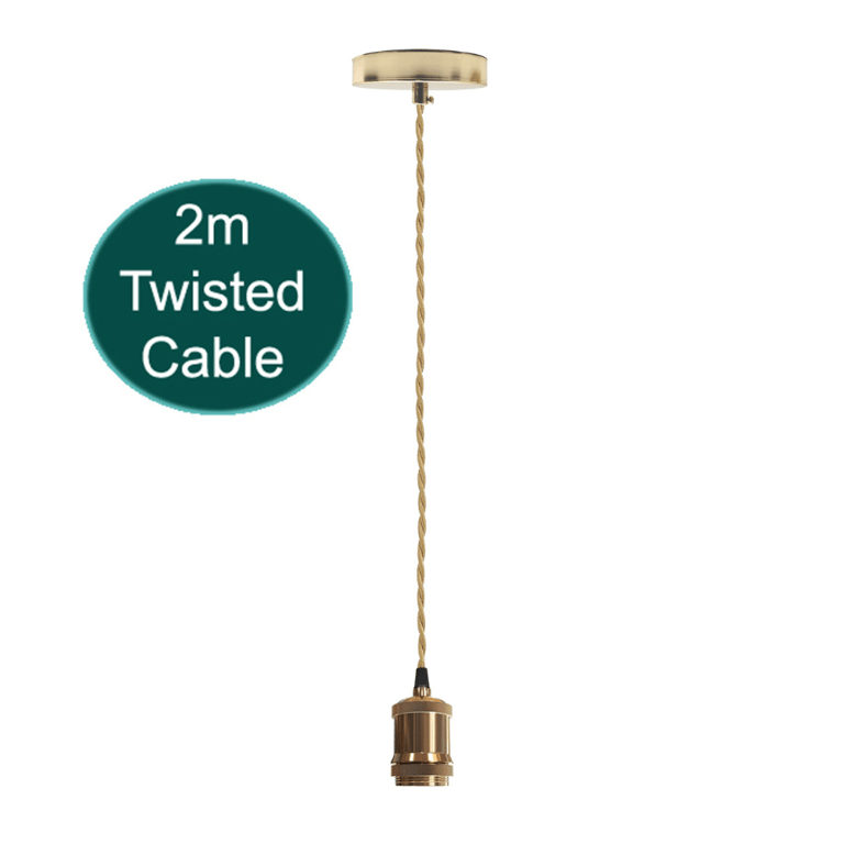 3 Core Ceiling Pendant Light Fitting with E27 Lamp Holder and Dimmable Functionality