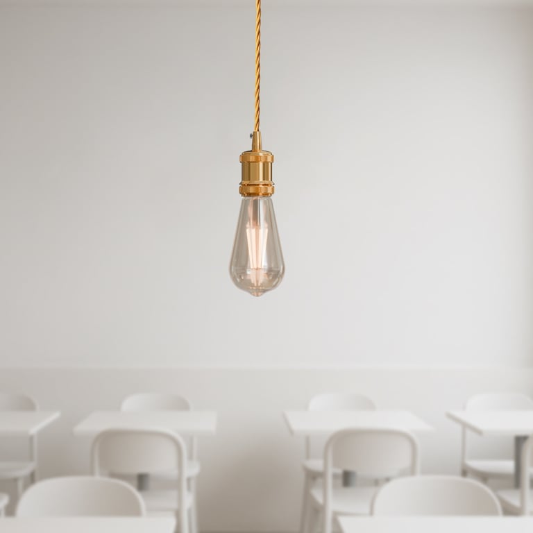 3 Core Ceiling Pendant Light Fitting with E27 Lamp Holder and Dimmable Functionality