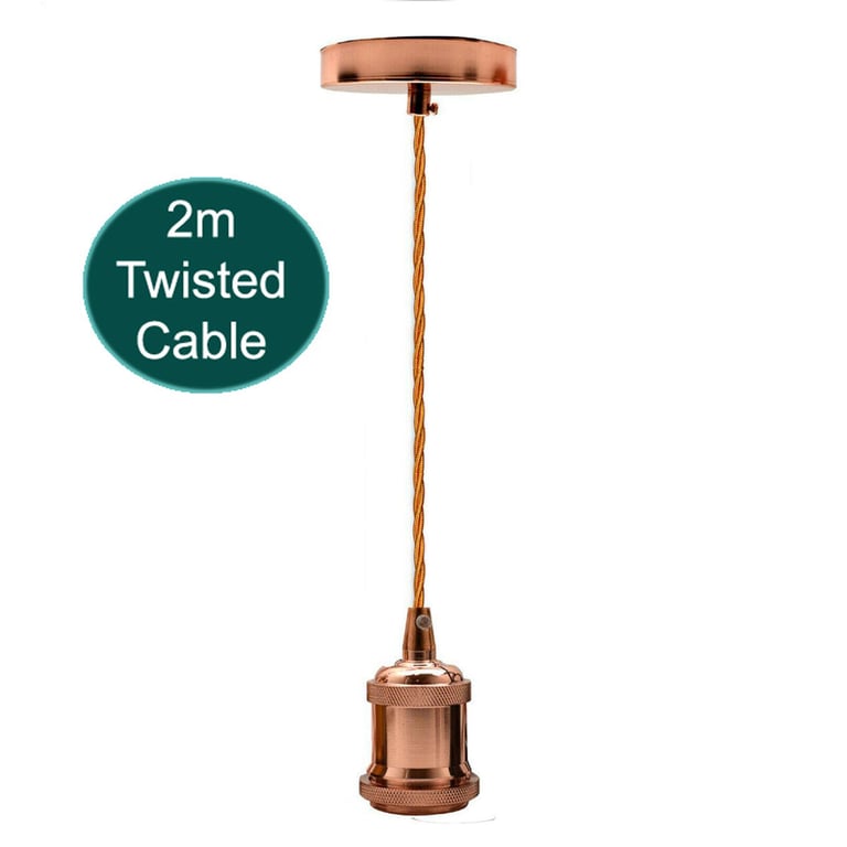 3 Core Ceiling Pendant Light Fitting E27 Dimmable Retro Vintage Style Lamp Holder