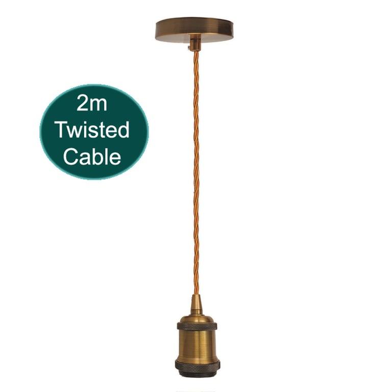 3 Core Ceiling Pendant Light Fitting E27 Dimmable Retro Vintage Style Lamp Holder