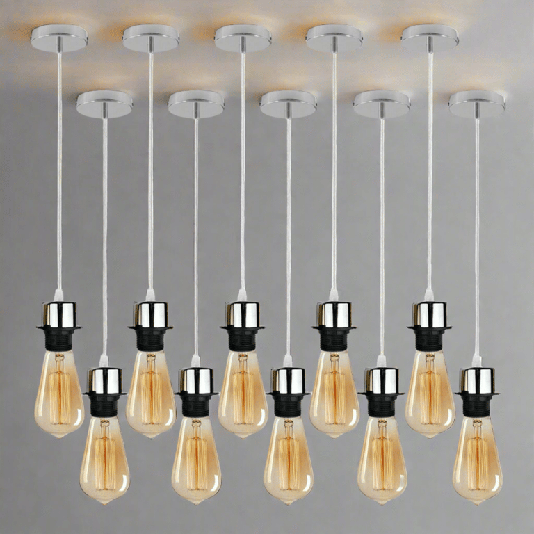 10 Pack Vintage Retro Dimmable Pendant Light Holder E27 Lamp Holder Indoor Ceiling Lighting Kit