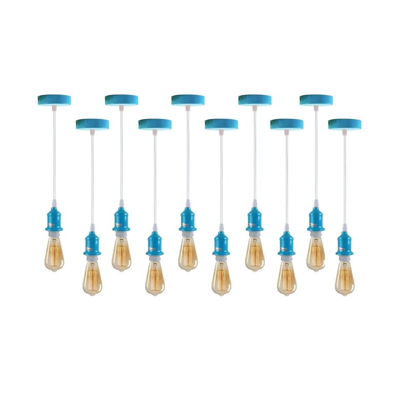 10 Pack Dimmable Retro Pendant Light Holder E27 Lamp Kit