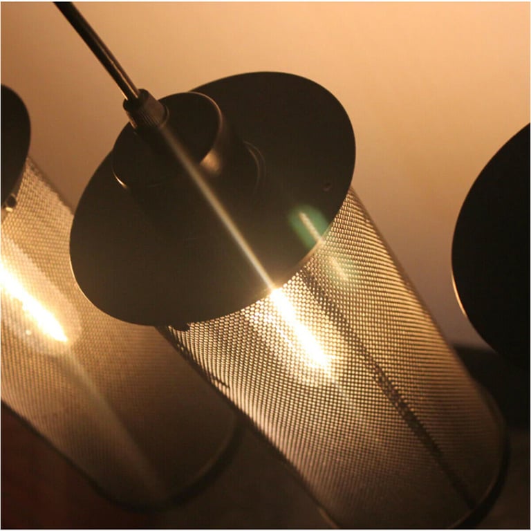 Industrial Vintage Metal Pendant Light - Modern Black Finish, Edison Bulb Compatible