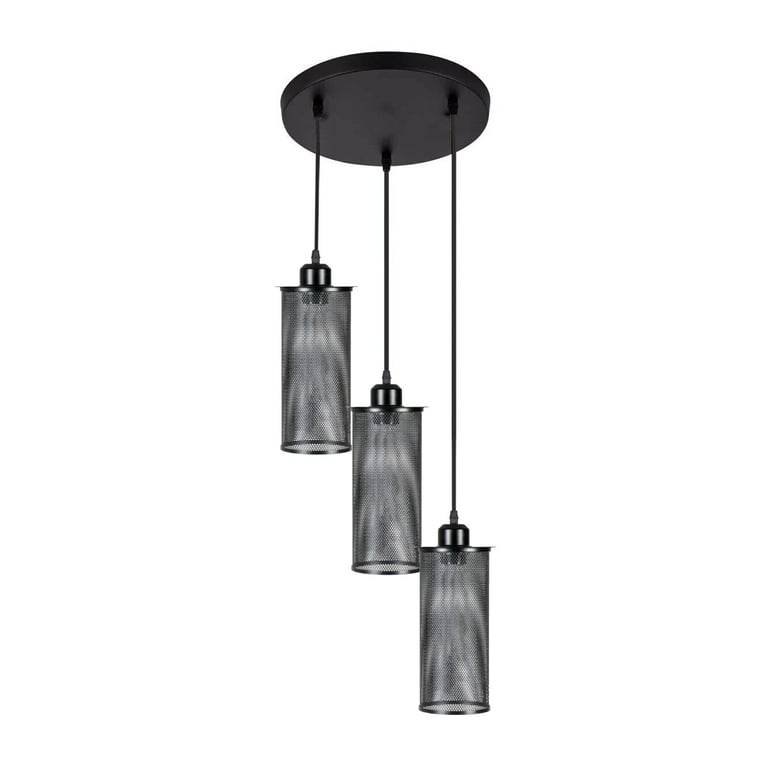 Industrial Vintage Metal Pendant Light - Modern Black Finish, Edison Bulb Compatible