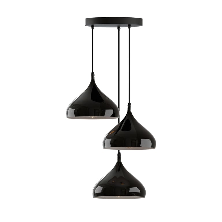 Modern Black Pendant Lights - Dimmable Contemporary Ceiling Lamps