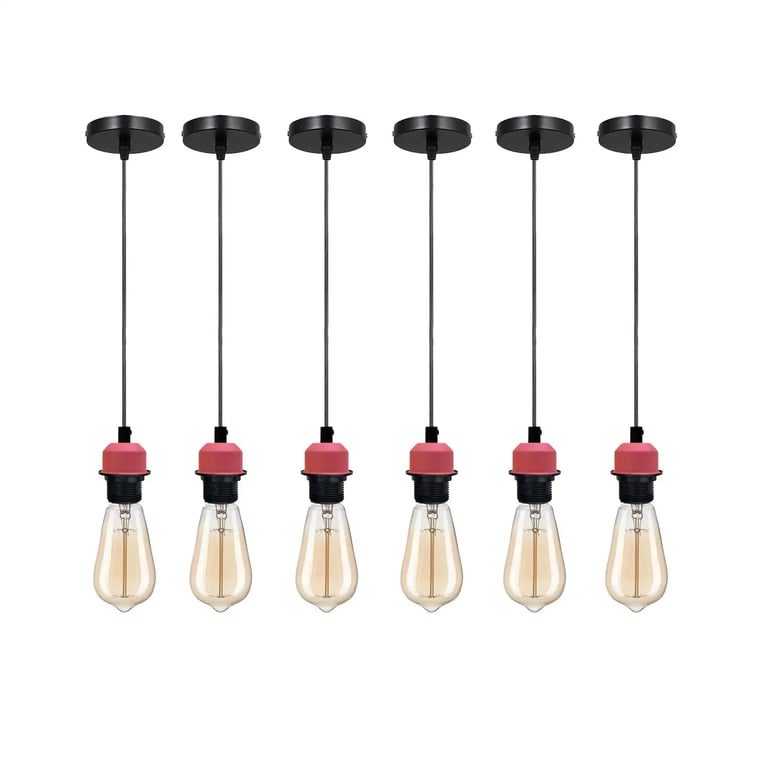 Vintage Pendant Light Bulb Holder - Dimmable E27 Fitting with 95cm Adjustable Cable