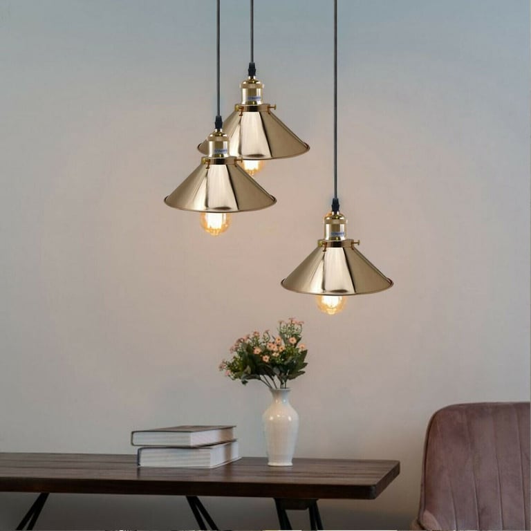 Vintage Industrial 3-Head Metal Ceiling Lamp - French Gold Minimalist Loft Style