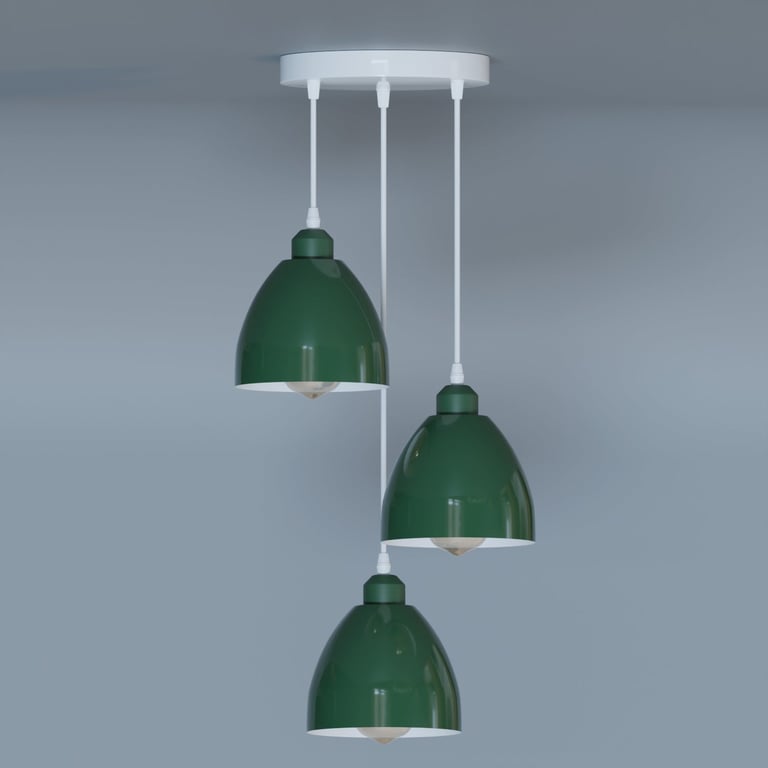 Industrial 3-Head Adjustable Pendant Light E27 Compatible Dimmable Contemporary Style