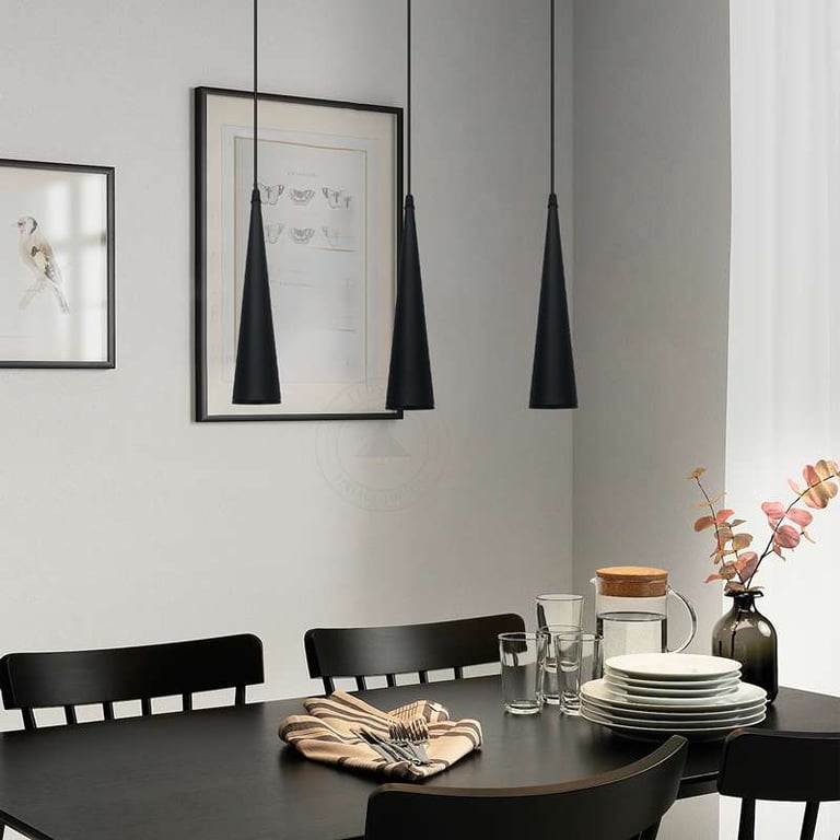 Aluminium Conical Pendant Light - Modern Adjustable Ceiling Fixture with Dimmable Shade