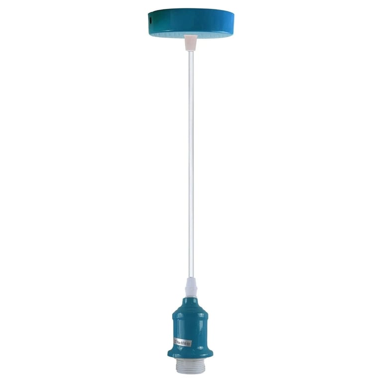 Cyan Blue Vintage Retro Pendant Light Fitting E27 Bulb Compatible Dimmable
