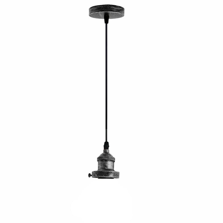 Vintage Ceiling Rose Light Fitting Industrial Pendant Lamp Holder with E27 Base - Warm Ambiance Lighting