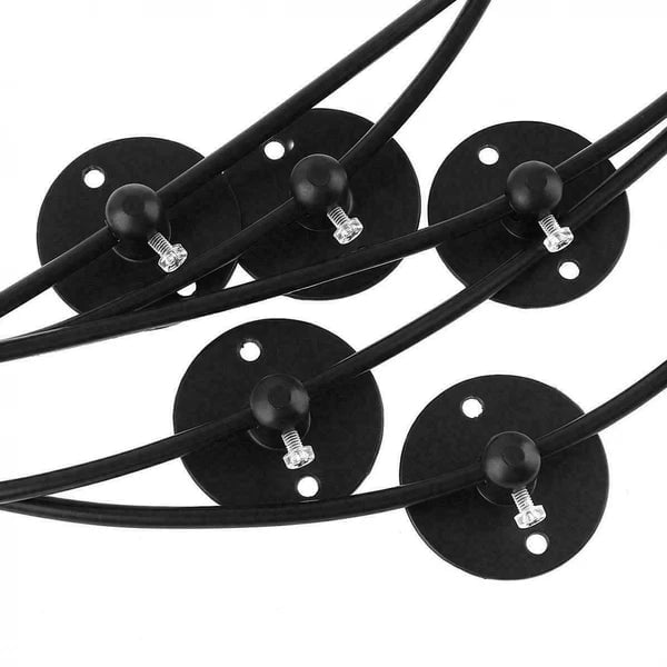 Vintage Metal 5-Way Ceiling Spider Hanging Lights - Industrial Style Adjustable Pendant Lighting
