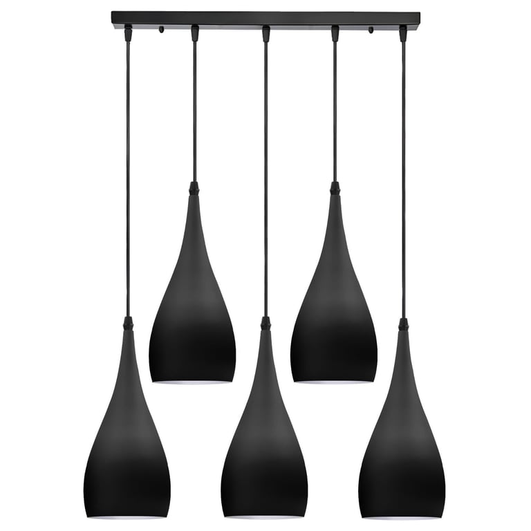 Vintage 5-Way Ceiling Pendant Light - Industrial Hanging Lamp with Adjustable Cord Length and Cozy Ambiance