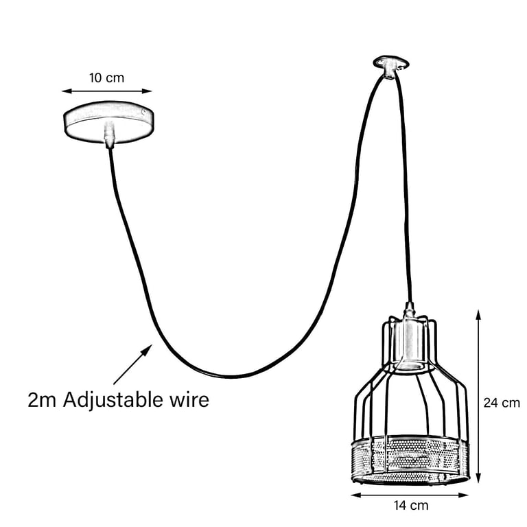 Industrial Spider Pendant Light - Edison Style Bulb Metal Ceiling Fixture