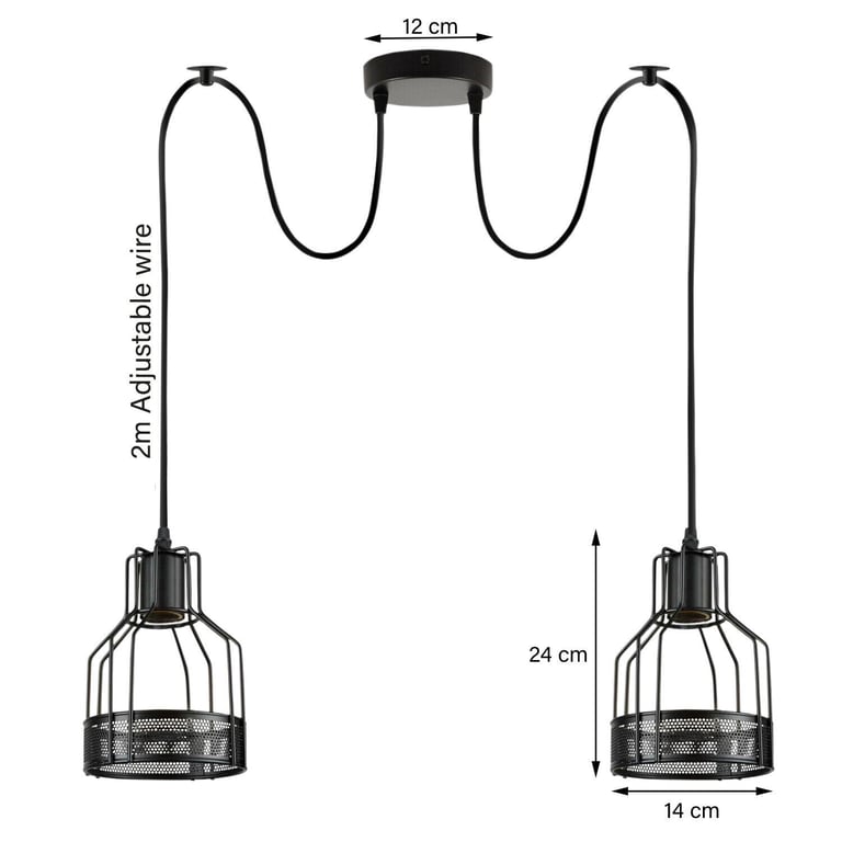 Industrial Spider Pendant Light - Edison Style Bulb Metal Ceiling Fixture