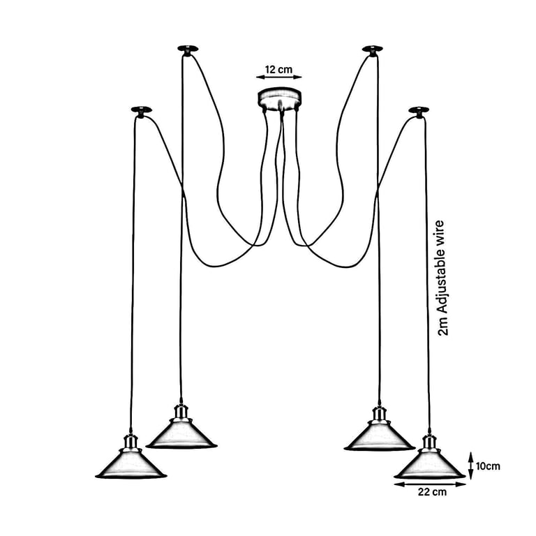 Modern Spider Light Chandelier E27 Industrial Ceiling Lamp
