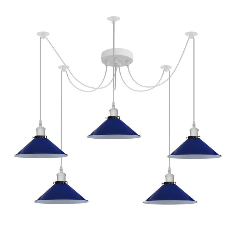 Modern Spider Light Chandelier E27 Retro Pendant Light Fixture with Edison Bulb