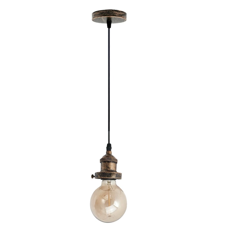 E27 Vintage Ceiling Rose Light Fitting Pendant Lamp Holder