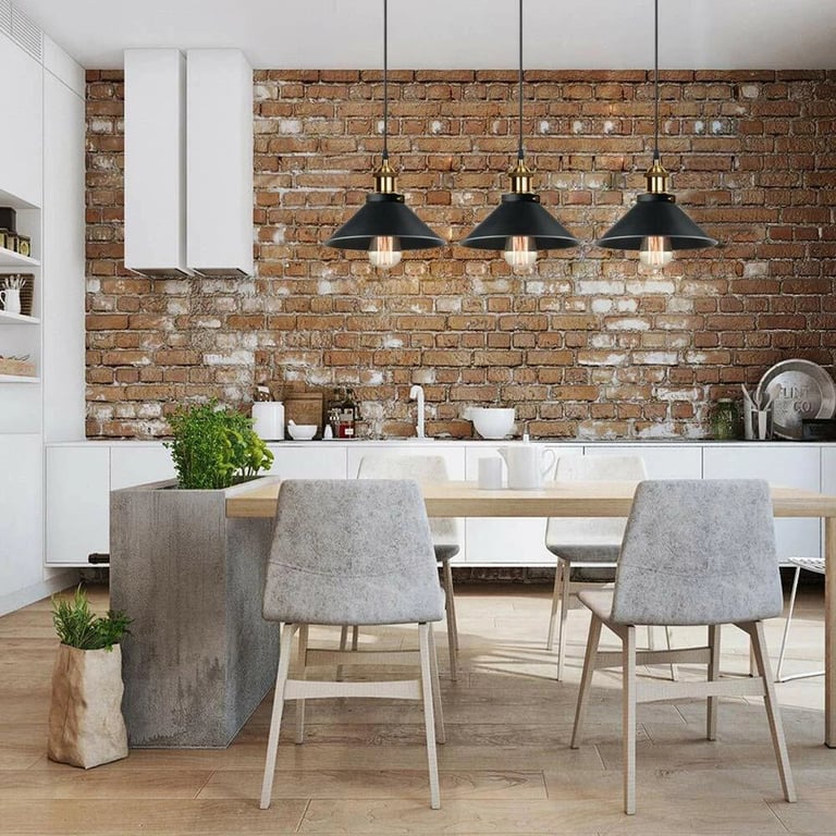 Adjustable 3-Way E27 Metal Ceiling Pendant Light - White & Black Finish