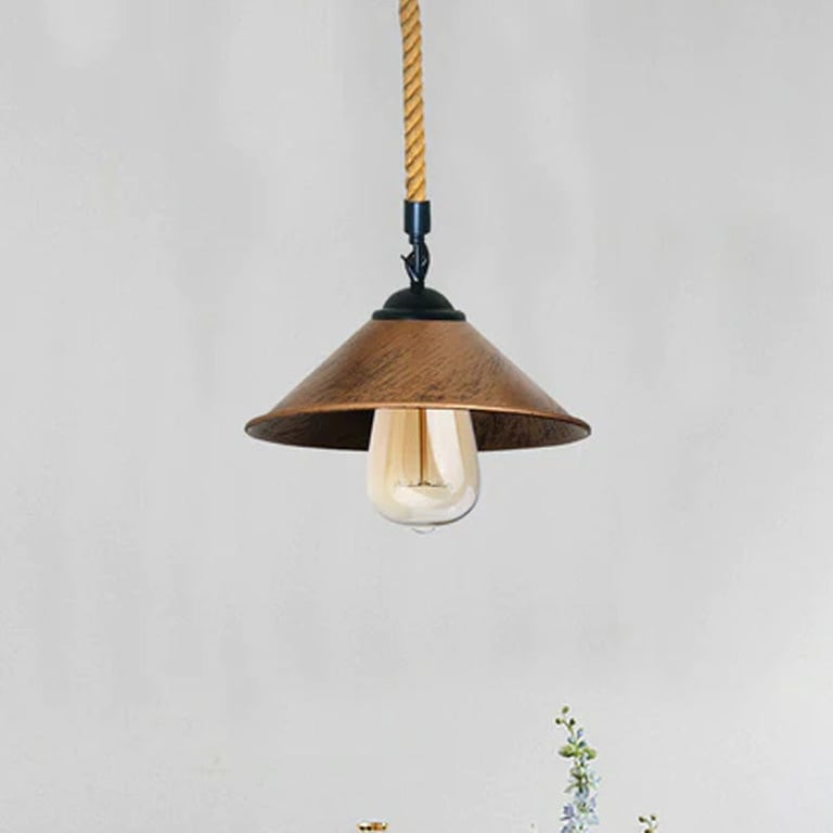 Hemp Rope Pendant Light - Warm E27 Base Decor Lighting