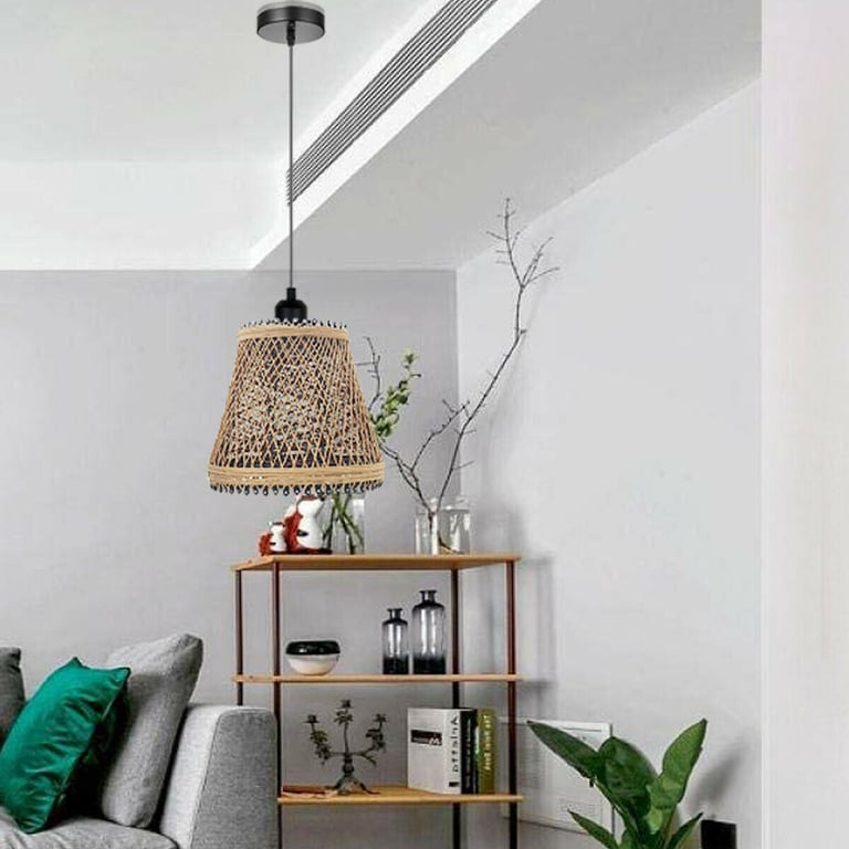 Rustic Woven Cage Pendant Light - Industrial Metal Rope Lighting Fixture for Warm Romantic Ambiance