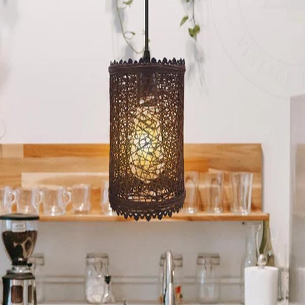 Rattan Pendant Shade - Warm & Romantic Home Decoration Lighting E27 Lamp Base