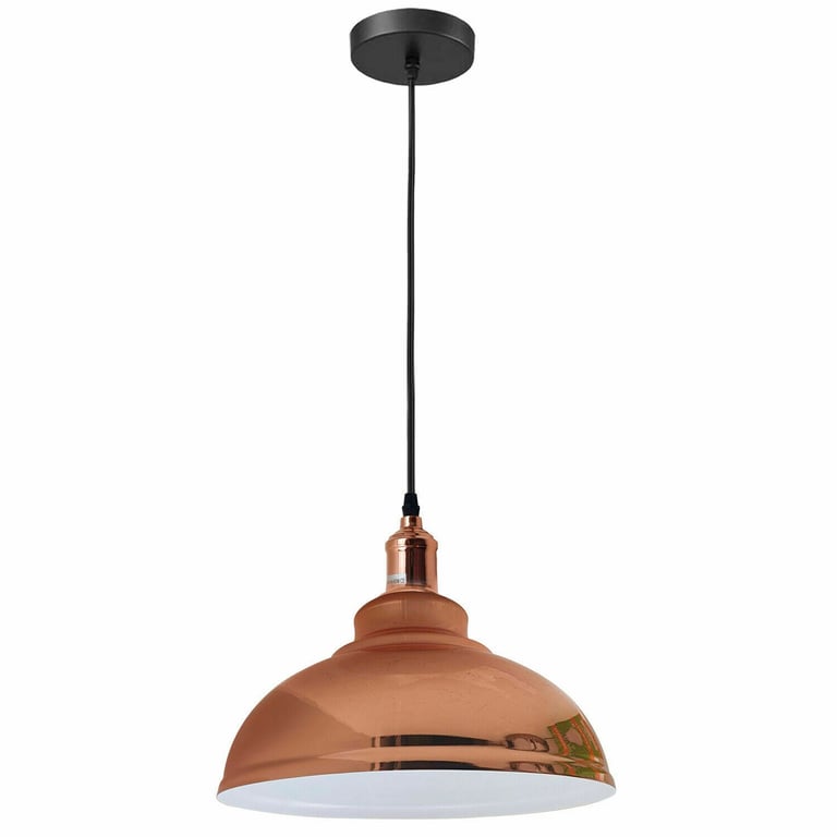 Metal Pendant Light - Rose Gold E27 Adjustable Modern Home Decor Lighting