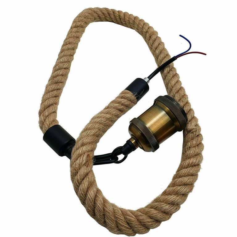 Hemp Rope 3 Head Pendant Ceiling Light - Vintage Industrial Style Lighting Decoration