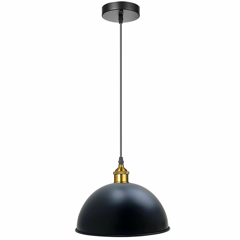 Modern Black Metal Dome Ceiling Pendant Light - Contemporary Home Lighting Solution