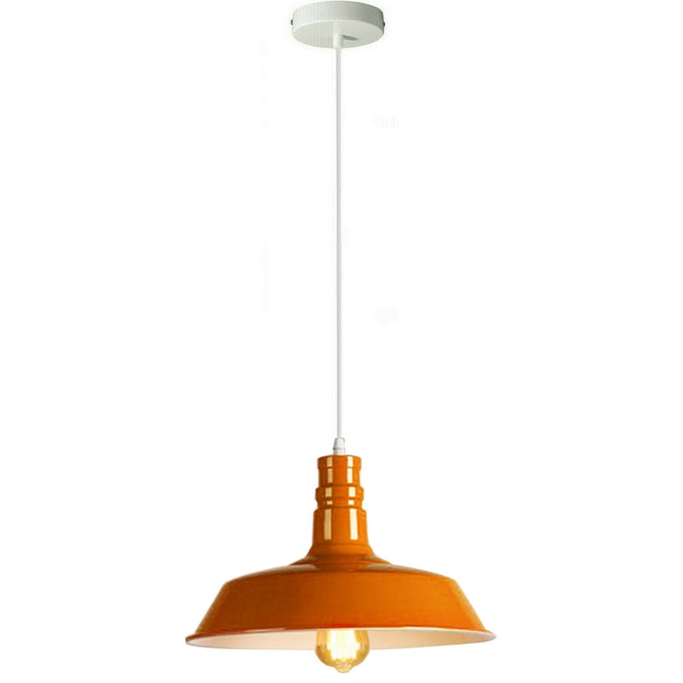 Industrial Metal Pendant Light - Modern, Durable Lighting Fixture with Warm Glow
