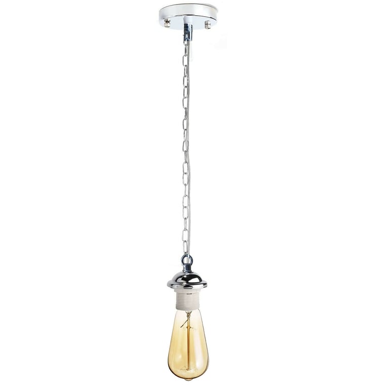 Chrome Metal E27 Ceiling Pendant Light - Warm Romantic Home Decor Lighting