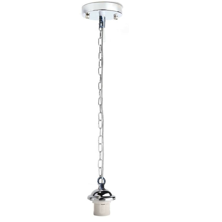Chrome Metal E27 Ceiling Pendant Light - Warm Romantic Home Decor Lighting