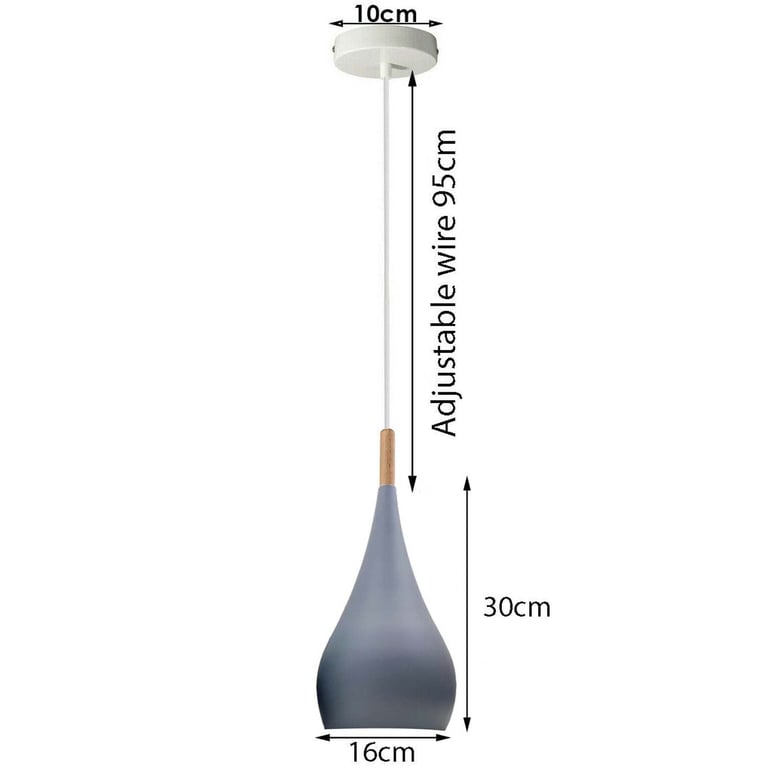 Modern Grey Retro Style Metal Ceiling Hanging Lamps for Living Room