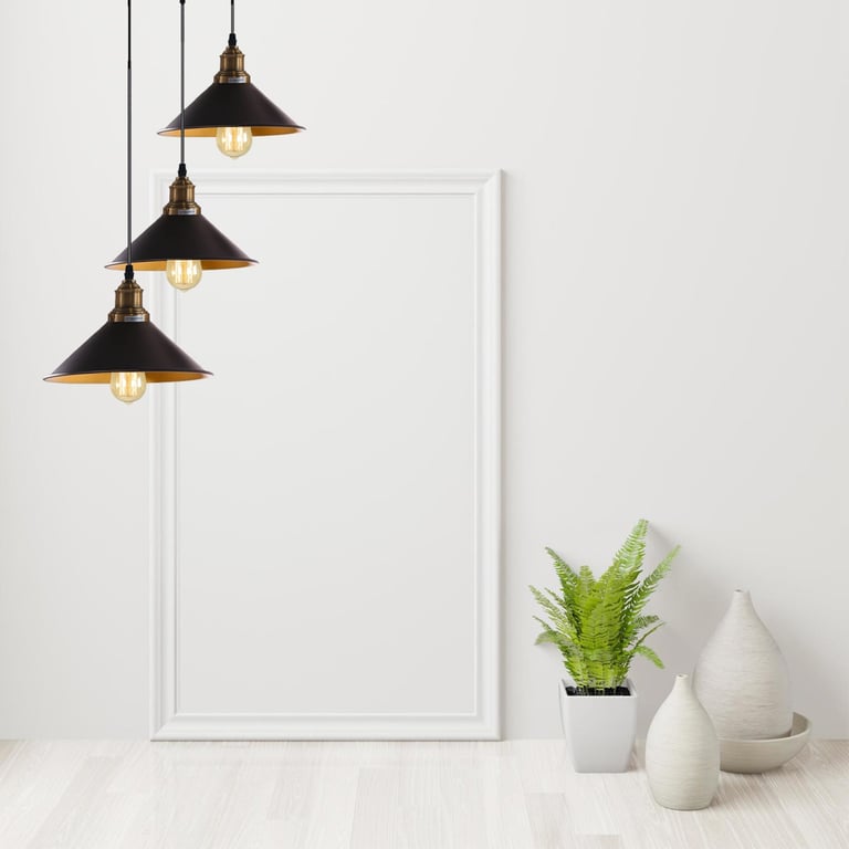 Modern 3-Light Adjustable Cable Chandelier with Black Metal Shade