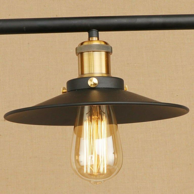 Vintage Industrial 3-Light Pendant Light Fixture with Adjustable Hanging System