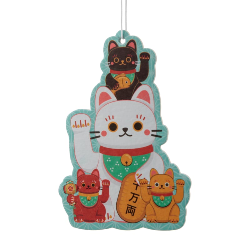 Cherry Blossom Scented Maneki Neko Lucky Cat Air Freshener - Home Decor Fragrance Oil