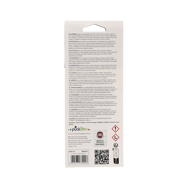 Strawberry Scented Fiat 500 Air Freshener - Car Interior Fragrance