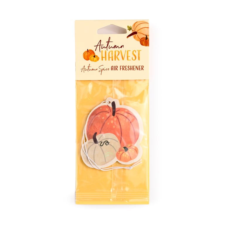 Autumn Spice Air Freshener - Autumn Harvest Scented Card and Polypropylene Home Fragrance for Halloween Season