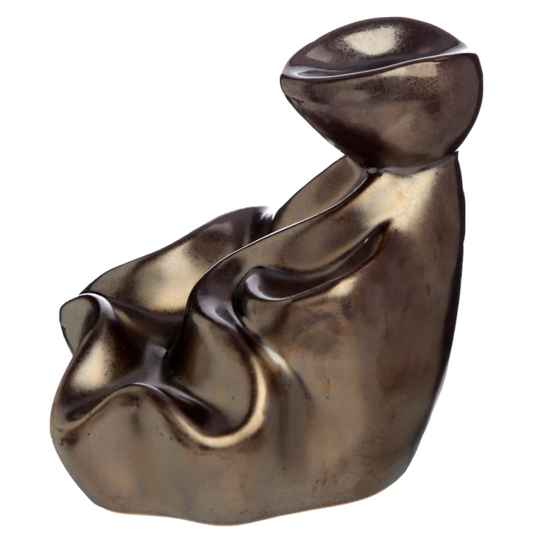 Resin and Metal Backflow Incense Burner - Waterfall Design