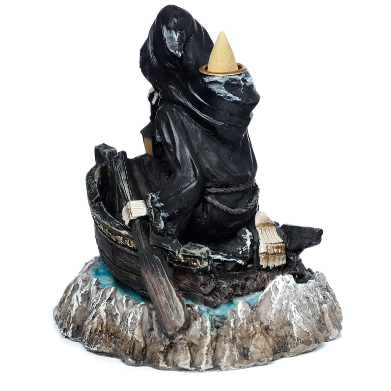 Resin Backflow Incense Burner - Halloween Decor, Mist Maker with 30 Min Burn Time