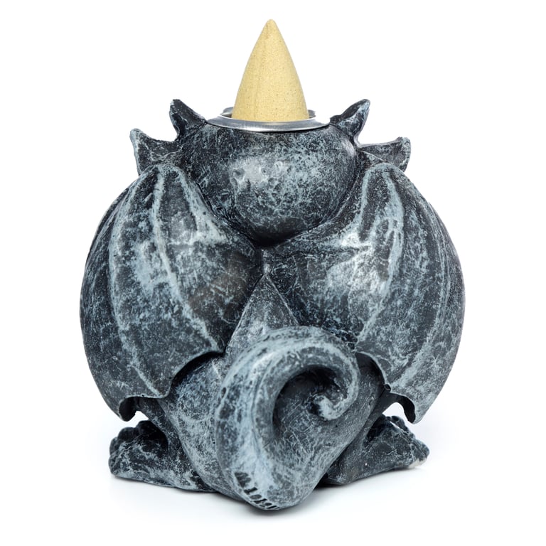 Backflow Gargoyle Resin and Metal Incense Burner, 30 Minute Use