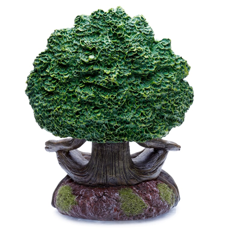 Resin and Metal Backflow Incense Burner - Tree Man, 30 Minute Heatproof Surface Use Only
