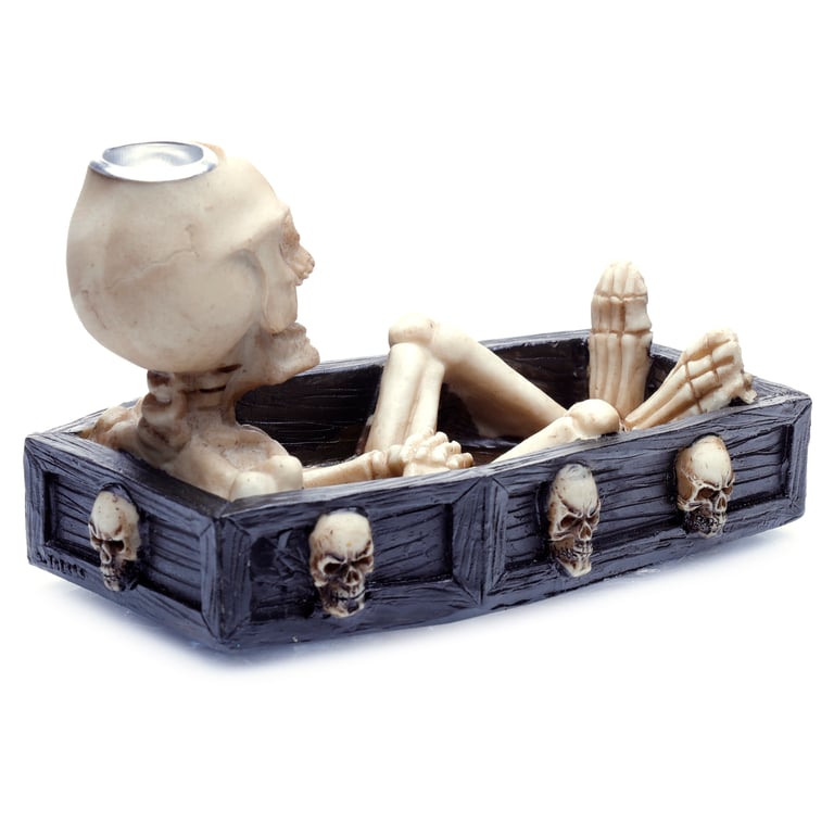 Skeleton Resin Metal Backflow Incense Burner - 30 Minute Burn Time