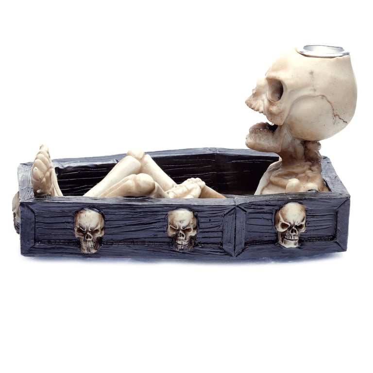 Skeleton Resin Metal Backflow Incense Burner - 30 Minute Burn Time