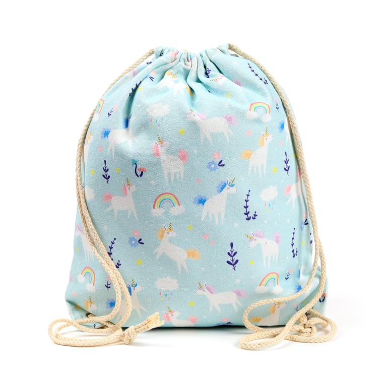 Canvas Drawstring Bag - Unicorn Magic Cotton Home Decor