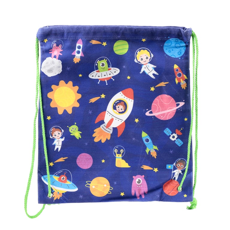 Canvas Space Cadet Drawstring Bag - Cotton Home Goods Backpack