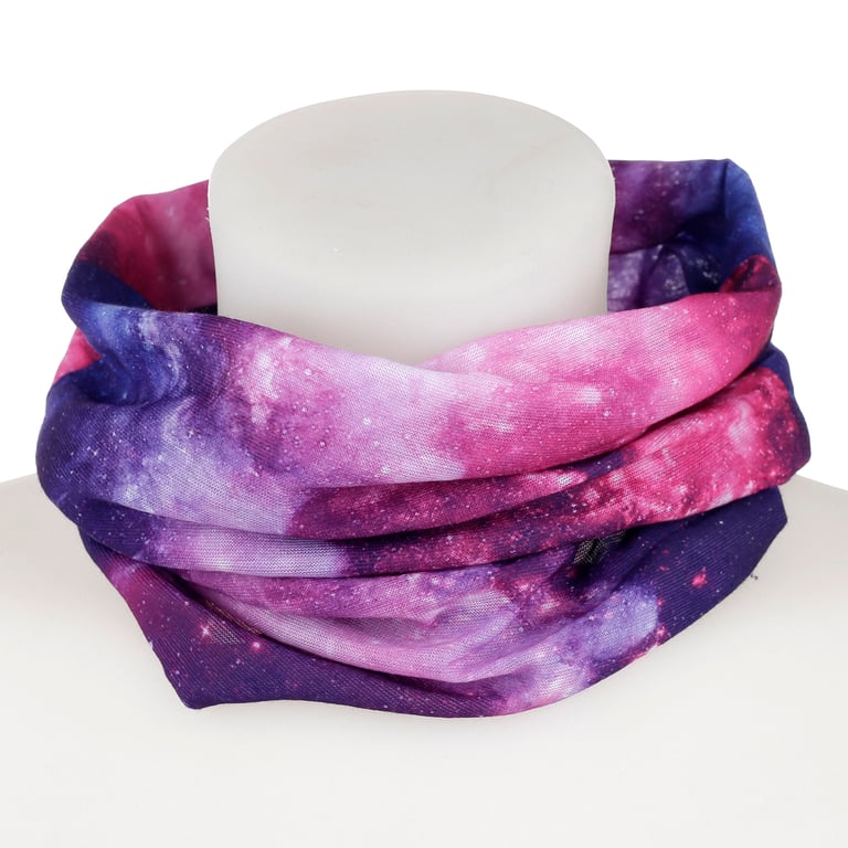 Neck Warmer Tube Scarf - Washable & Reusable Starry Night Polyester Neck Scarf for Outdoor Activities