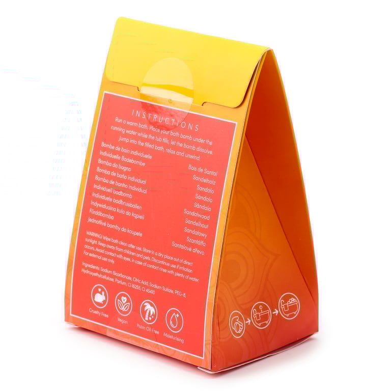 Vegan Chakra Bath Bomb - Cruelty Free & Palm Oil Free Lavender Relaxation